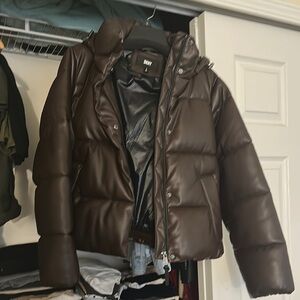 DKNY Chocolate Puffer Coat